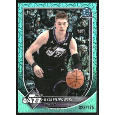 2025-26 Bowman Chrome Aqua Mojo Refractors #BCV113 Kyle Filipowski