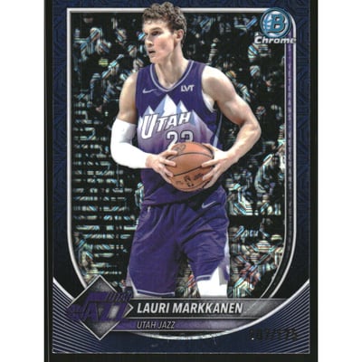2025-26 Bowman Chrome Navy Mojo Refractors #BCV112 Lauri Markkanen