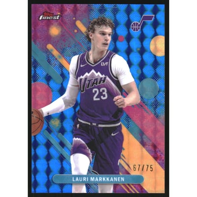 2025-26 Finest Blue Geometric Refractors #71 Lauri Markkanen C
