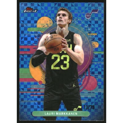 2025-26 Finest Blue X-Fractors #185 Lauri Markkanen U