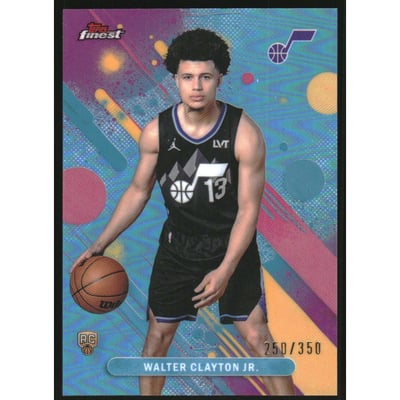 2025-26 Finest Sky Blue Refractors #18 Walter Clayton Jr. C