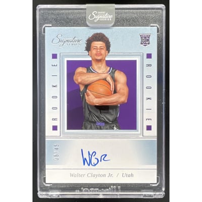 2025-26 Panini Signature Series Blue #12 Walter Clayton Jr. RC /49