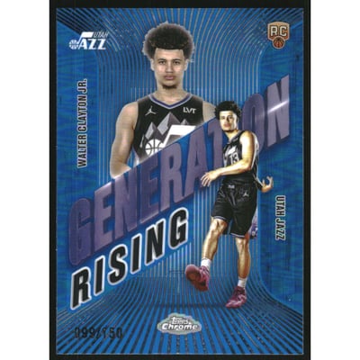 2025-26 Topps Chrome Generation Rising Blue Refractors #GR18 Walter Clayton Jr.