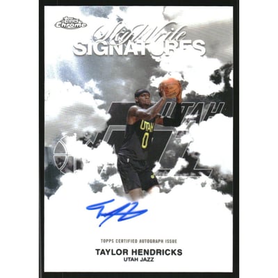 2025-26 Topps Chrome Sky Write Autographs #SWSTH Taylor Hendricks