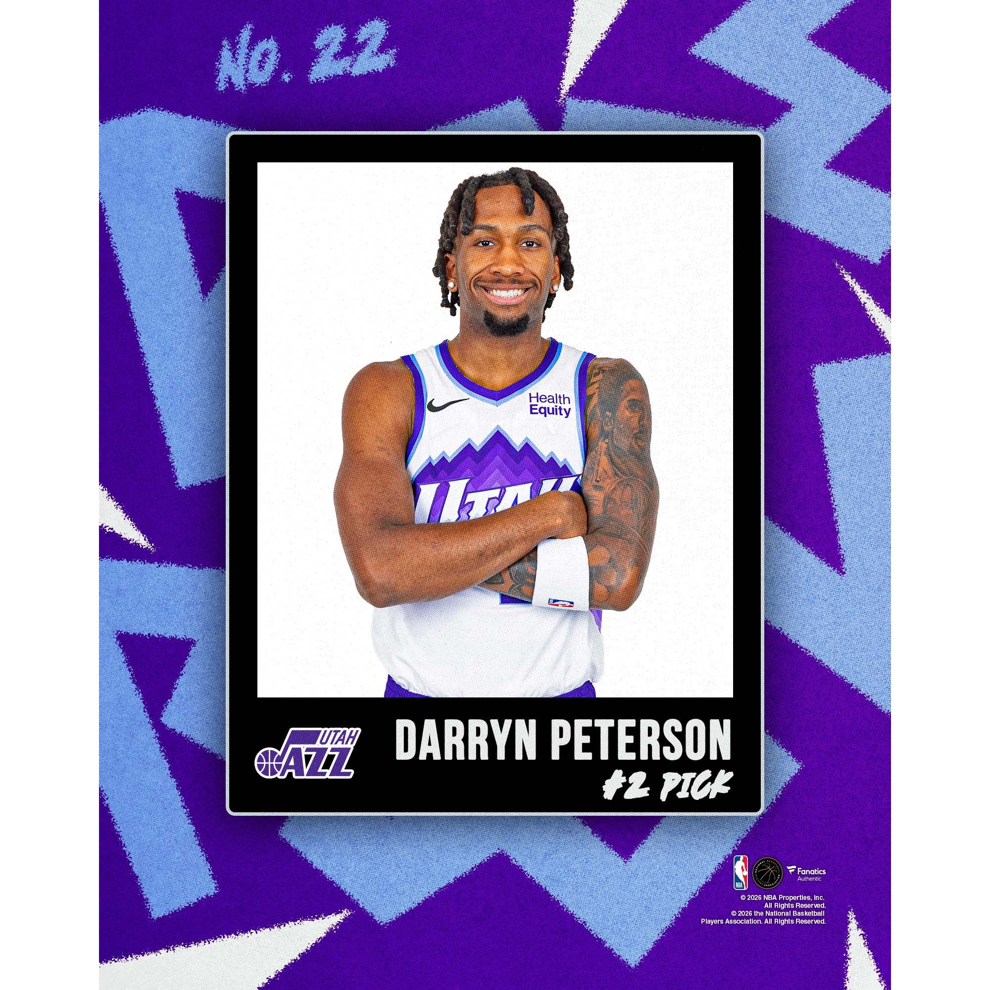 Darryn Peterson Utah Jazz Unsigned 2026 NBA Draft Stylized Photograph