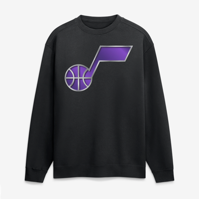 Utah Jazz  Metallic Mascot Sweatshirt - Black