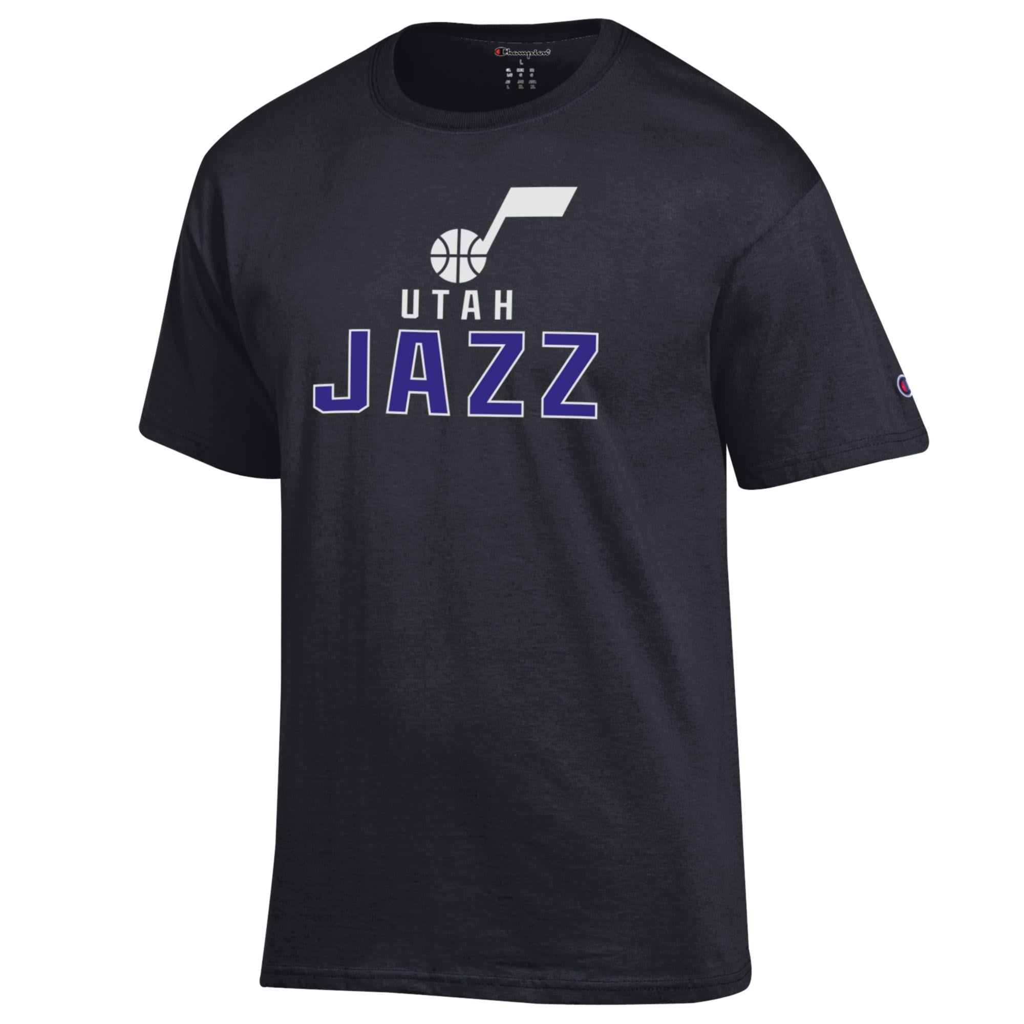 Men's Champion Navy Utah Jazz Jersey Cotton T-Shirt