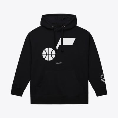  Utah Jazz Mitchell & Ness Basic Fleece Hoodie - Black