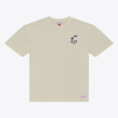  Utah Jazz Mitchell & Ness Core Essentials T-Shirt - Cream