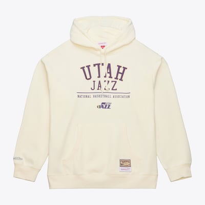 Utah Jazz Mitchell & Ness Walk-Off Fleece Hoodie - Cream