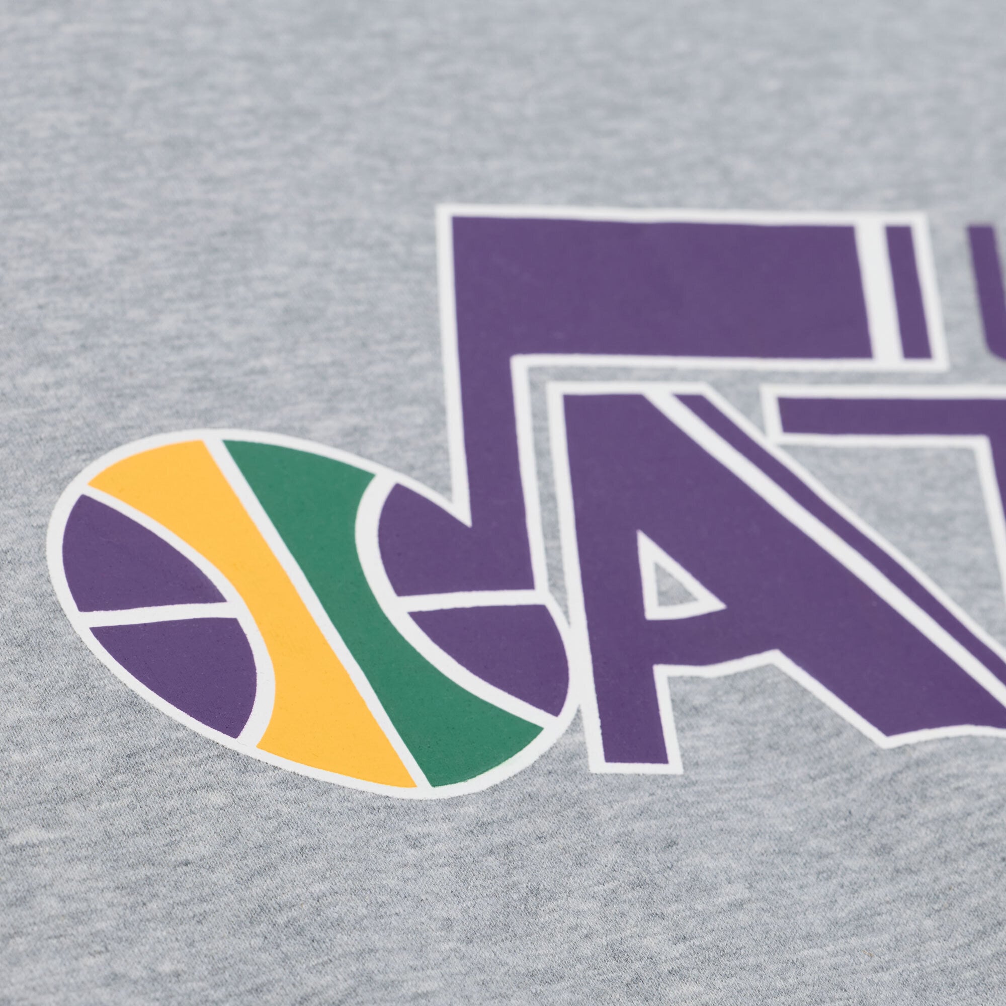 Men's Mitchell & Ness Heather Gray Utah Jazz Walk-Off Fleece Sweatshirt