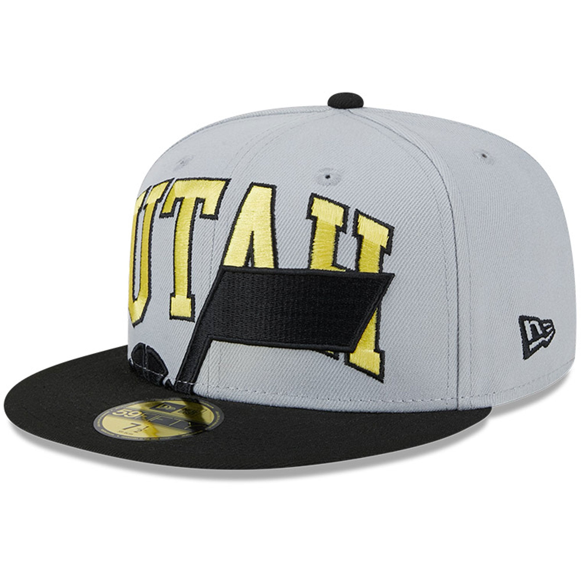 Men's Utah Jazz New Era Gray/Black Tip-Off Two-Tone 59FIFTY Fitted Hat