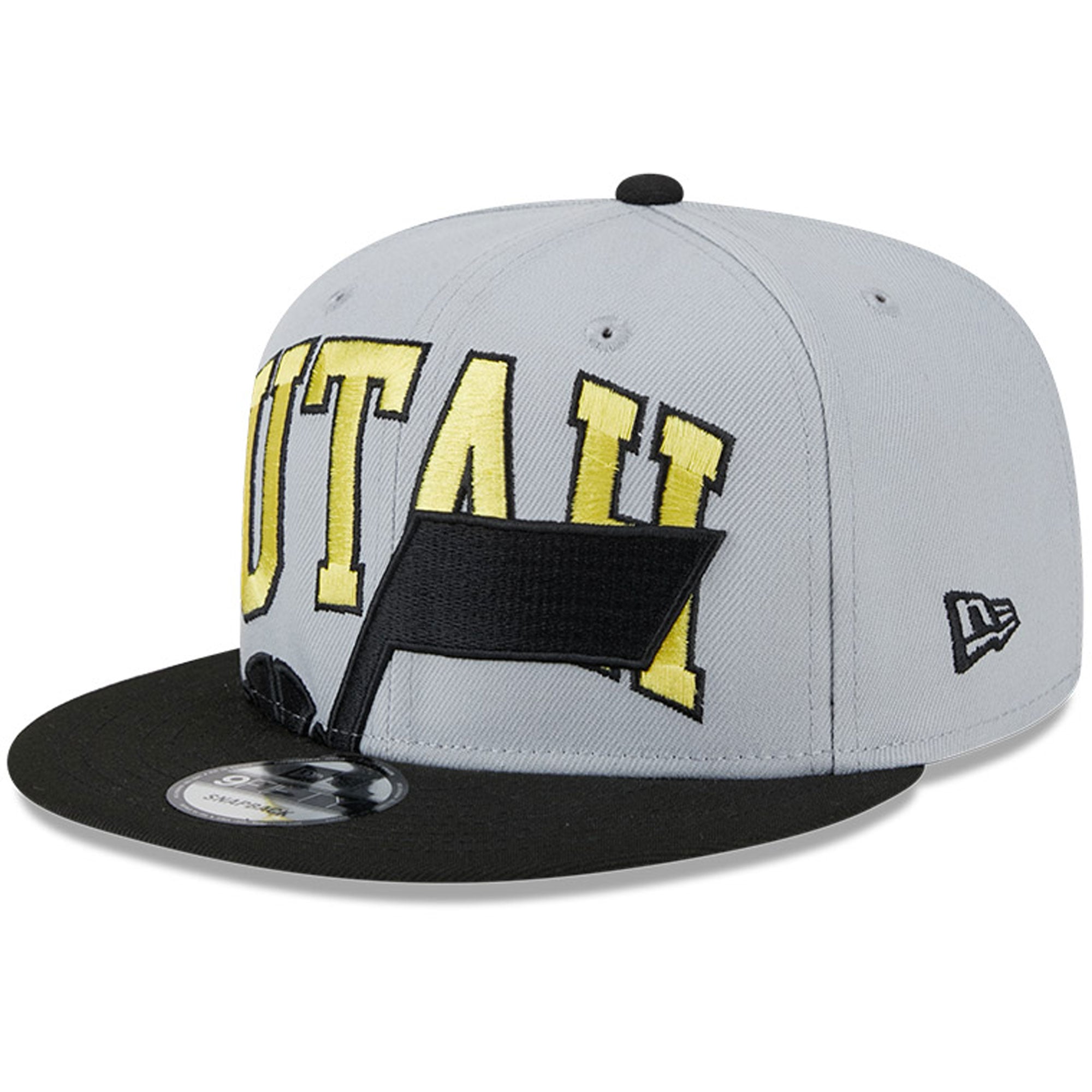 Men's Utah Jazz New Era Gray/Black Tip-Off Two-Tone 9FIFTY Snapback Hat