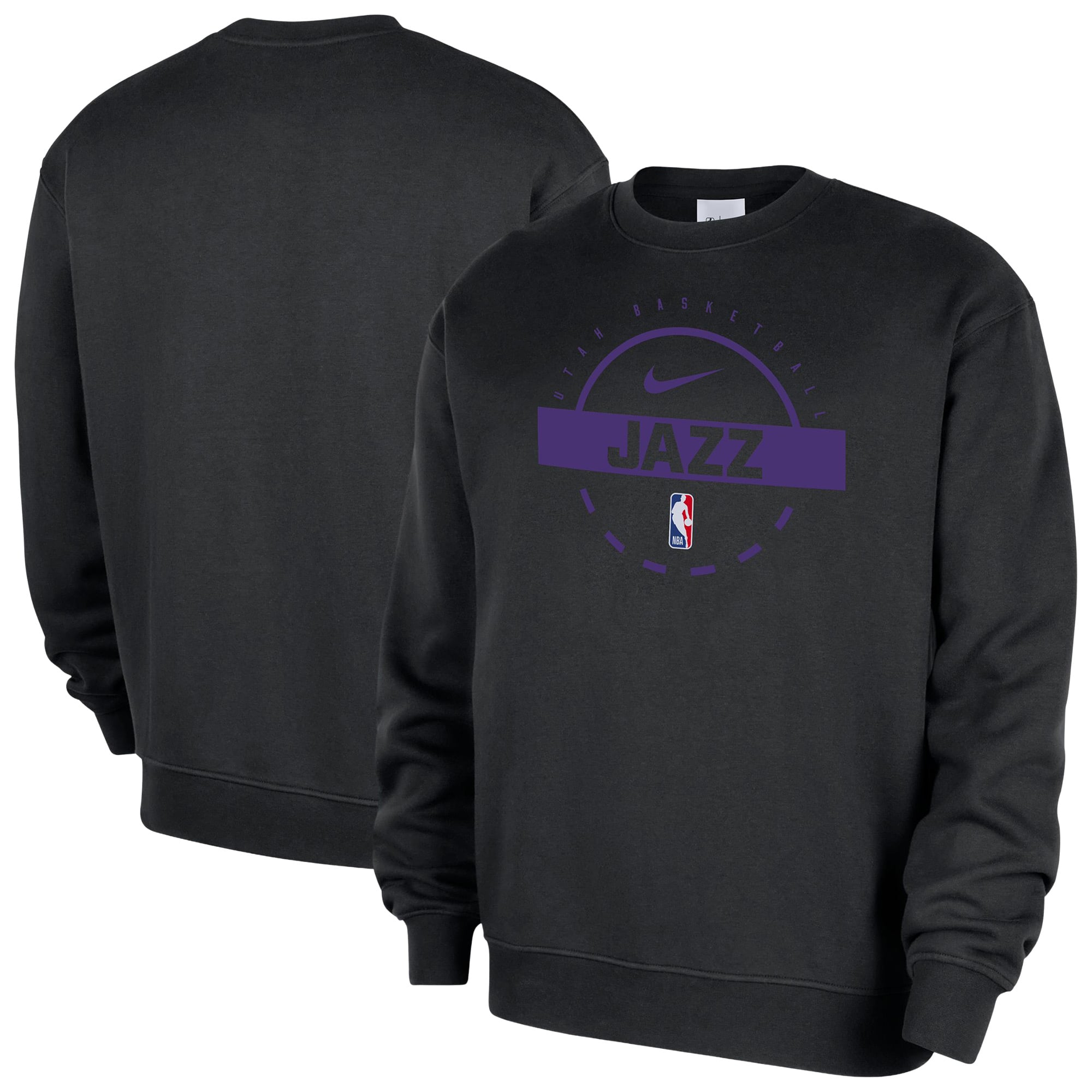 Sweat-shirt d'entraînement authentique Nike Utah Jazz 2025/26 pour homme, noir.