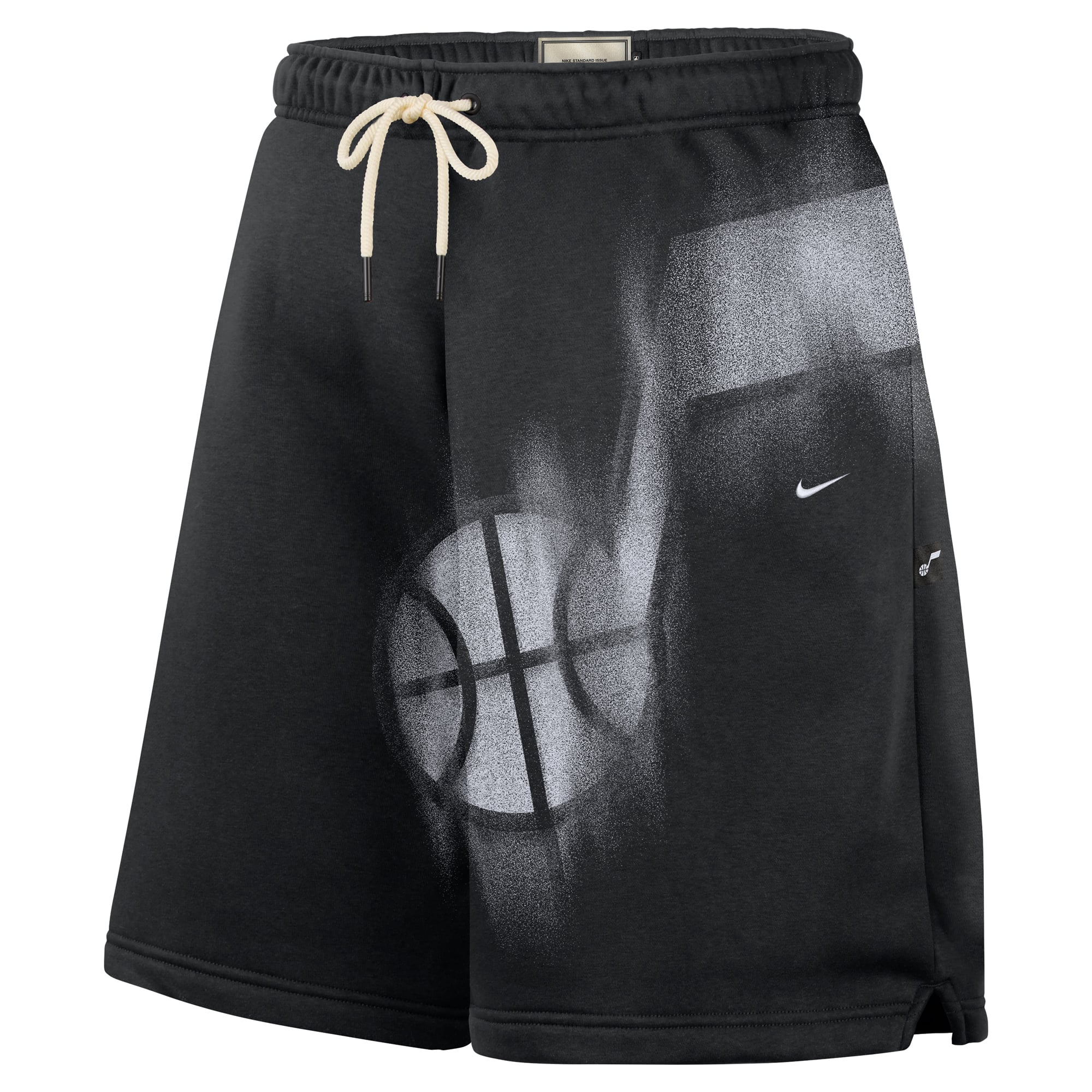 Short de sport Nike Utah Jazz 2026 Standard Issue Icon Fleece noir pour homme