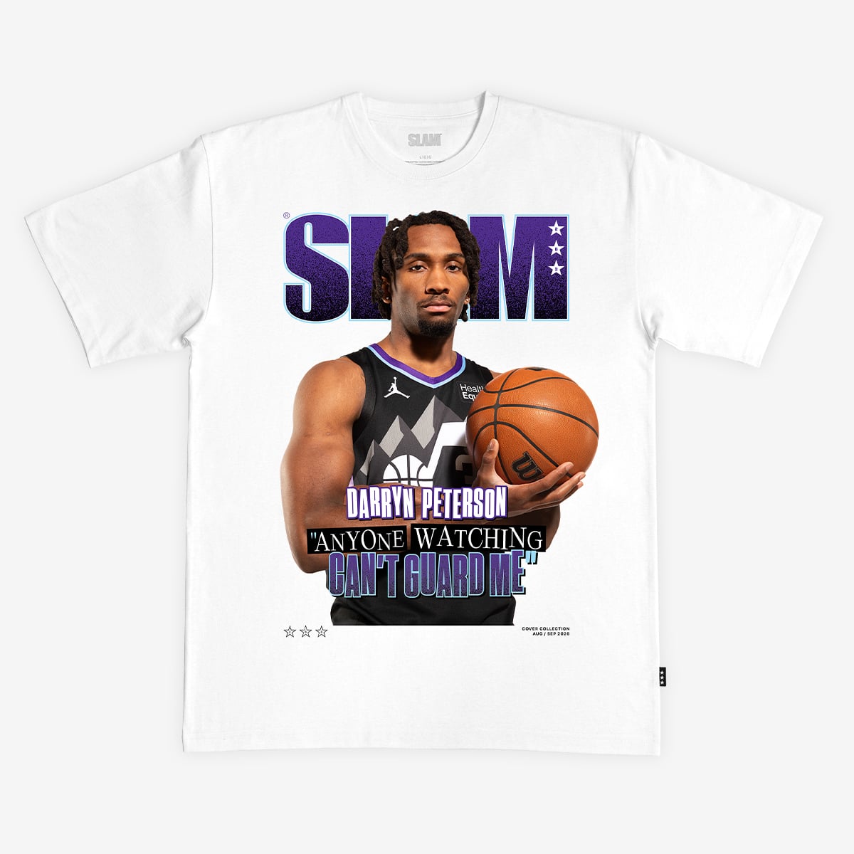 T-shirt homme SLAM Darryn Peterson blanc Utah Jazz