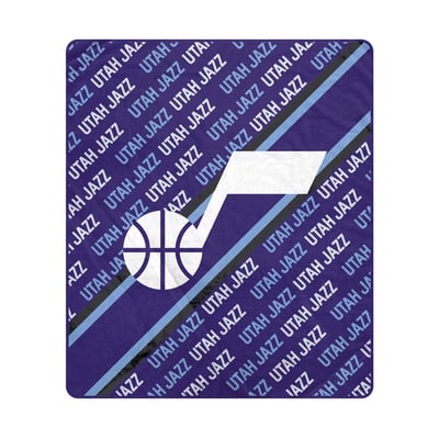 Utah Jazz Pegasus 60" x 70" Diagonal Lined Wordmark Ultra Soft Blanket