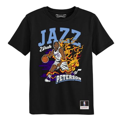 Darryn Peterson Utah Jazz Mitchell & Ness Preschool Fired Up T-Shirt - Black