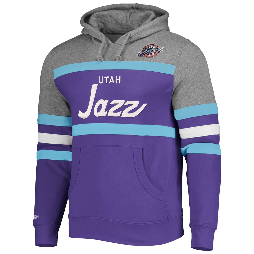 Mitchell & Ness ユタ・ジャズ NBA ヘッドコーチ パーカー パープル メンズ