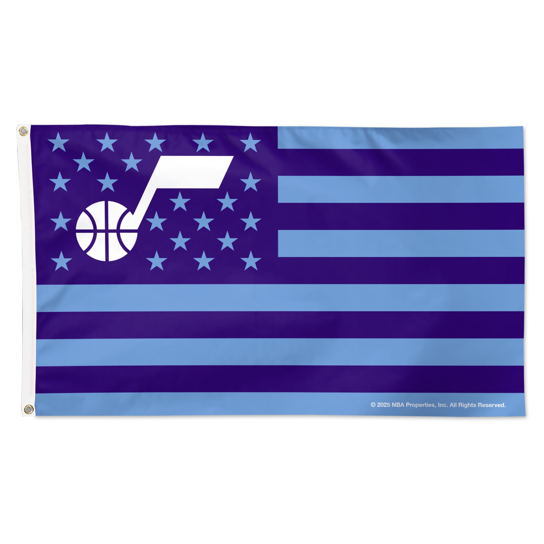 Drapeau de luxe patriotique à étoiles et rayures WinCraft Utah Jazz 91 x 152 cm (3 pi x 5 pi) à une face