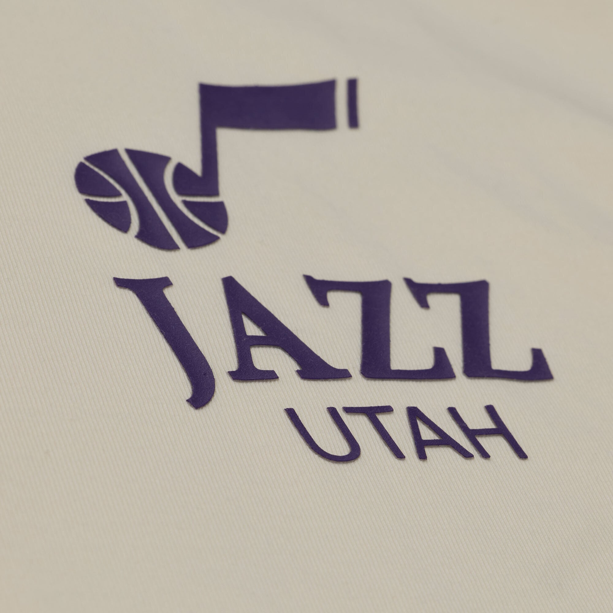 Women's Mitchell & Ness Cream Utah Jazz Core Essential T-Shirt