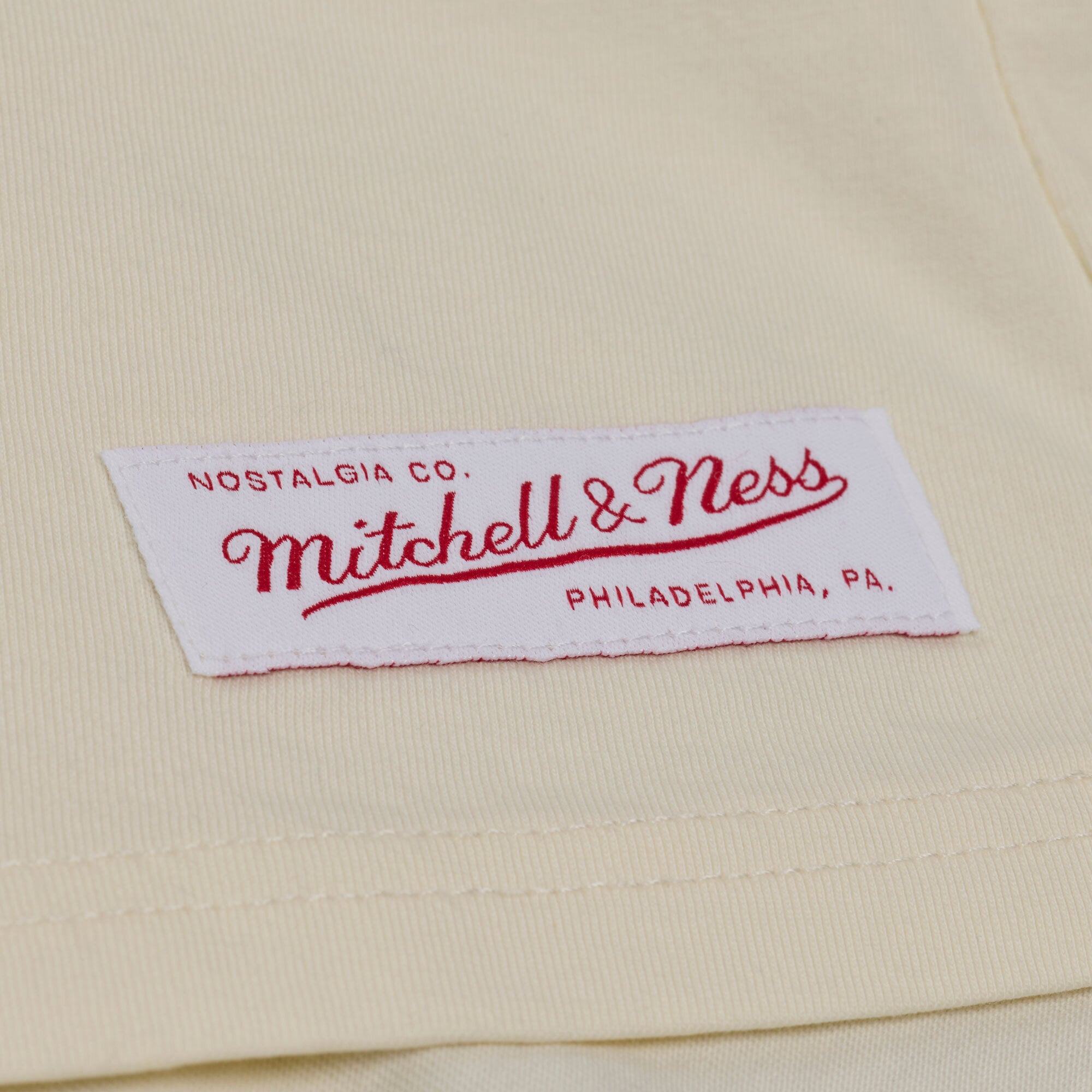 Women's Mitchell & Ness Cream Utah Jazz Core Essential T-Shirt