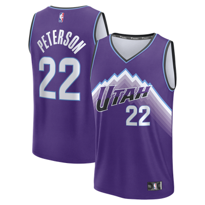 Darryn Peterson Utah Jazz Fanatics Youth Fast Break Replica Jersey - Purple - Icon Edition