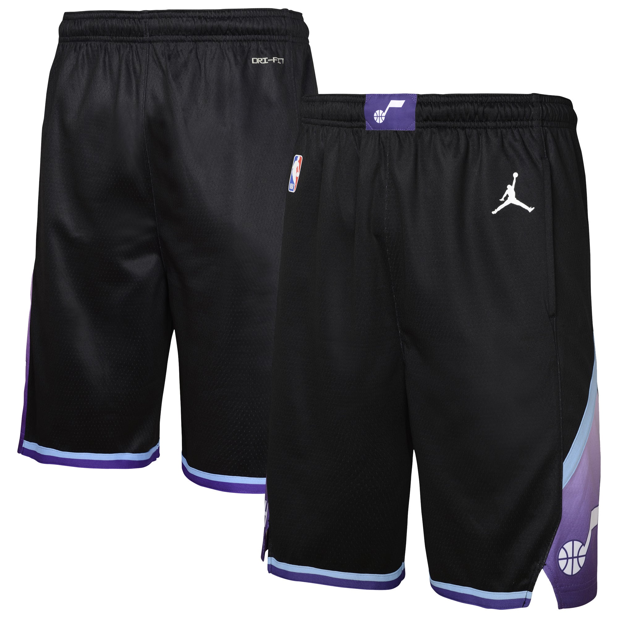 Short Swingman Jordan Brand noir Utah Jazz Authentic Statement Edition pour jeunes