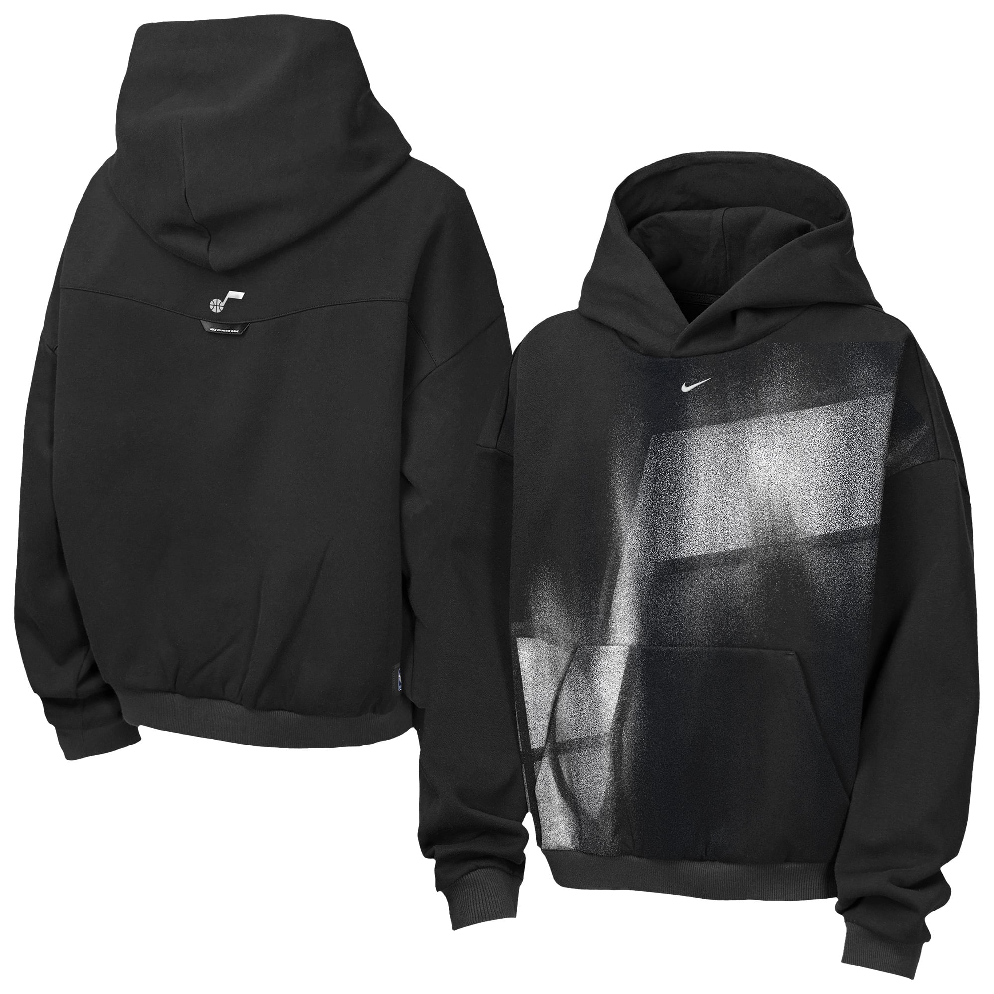 Sweat à capuche en polaire Nike Utah Jazz 2026 Standard Issue Practice Icon noir pour enfant