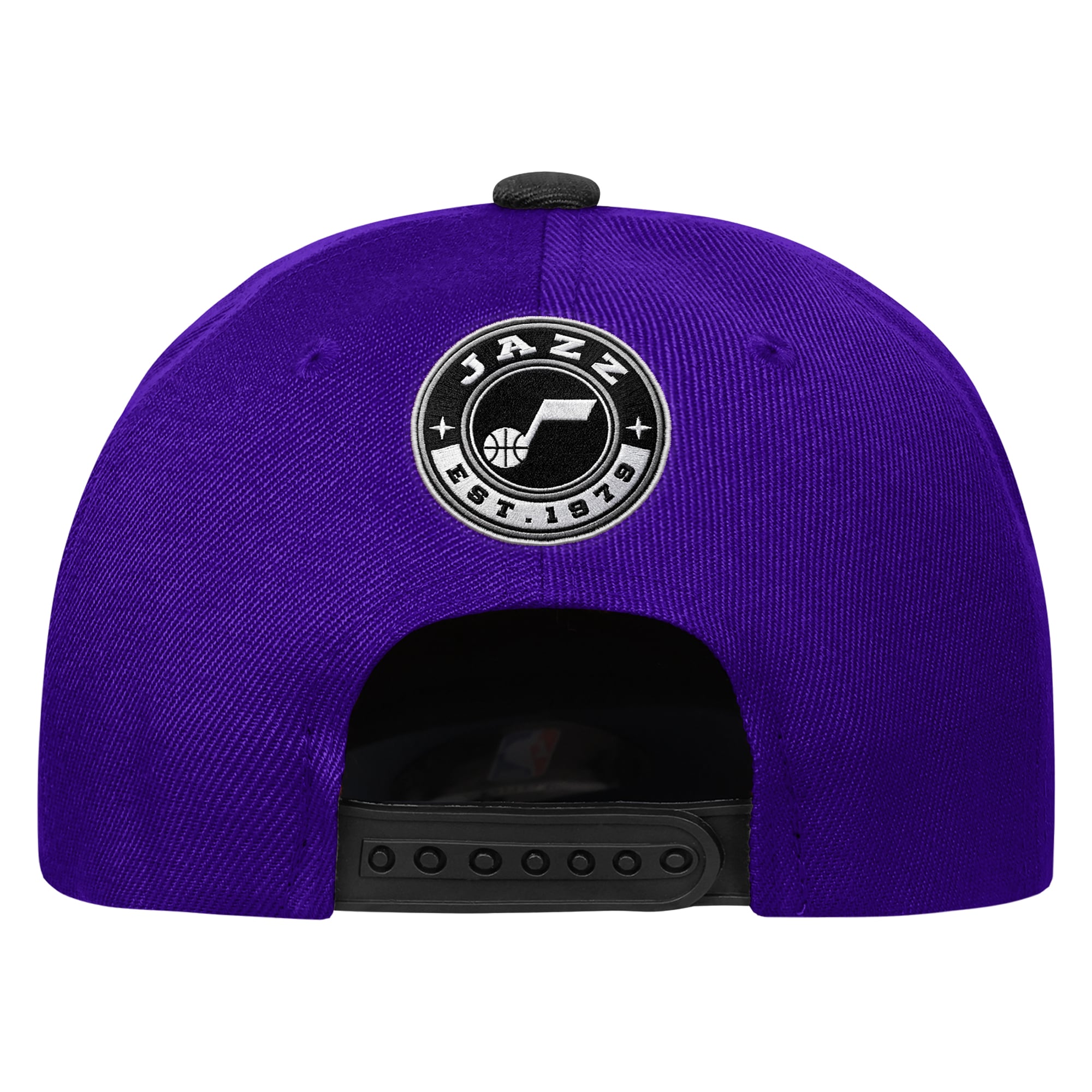 Casquette ajustable pré-courbée avec logo Utah Jazz blanc/noir Outerstuff pour jeunes