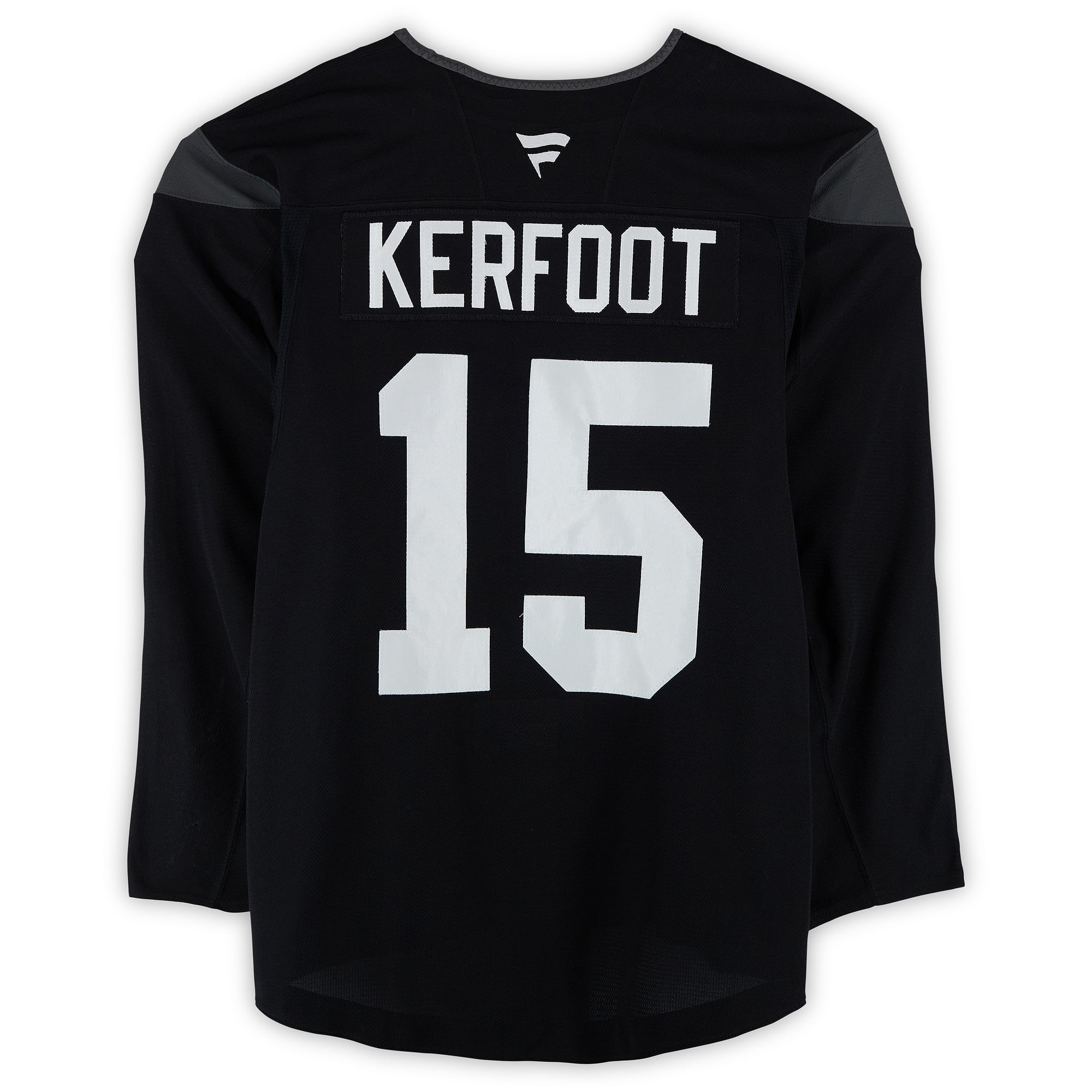 Alexander Kerfoot Utah Mammoth Practice-Used #15 Black Jersey from the 2024-25 NHL Season