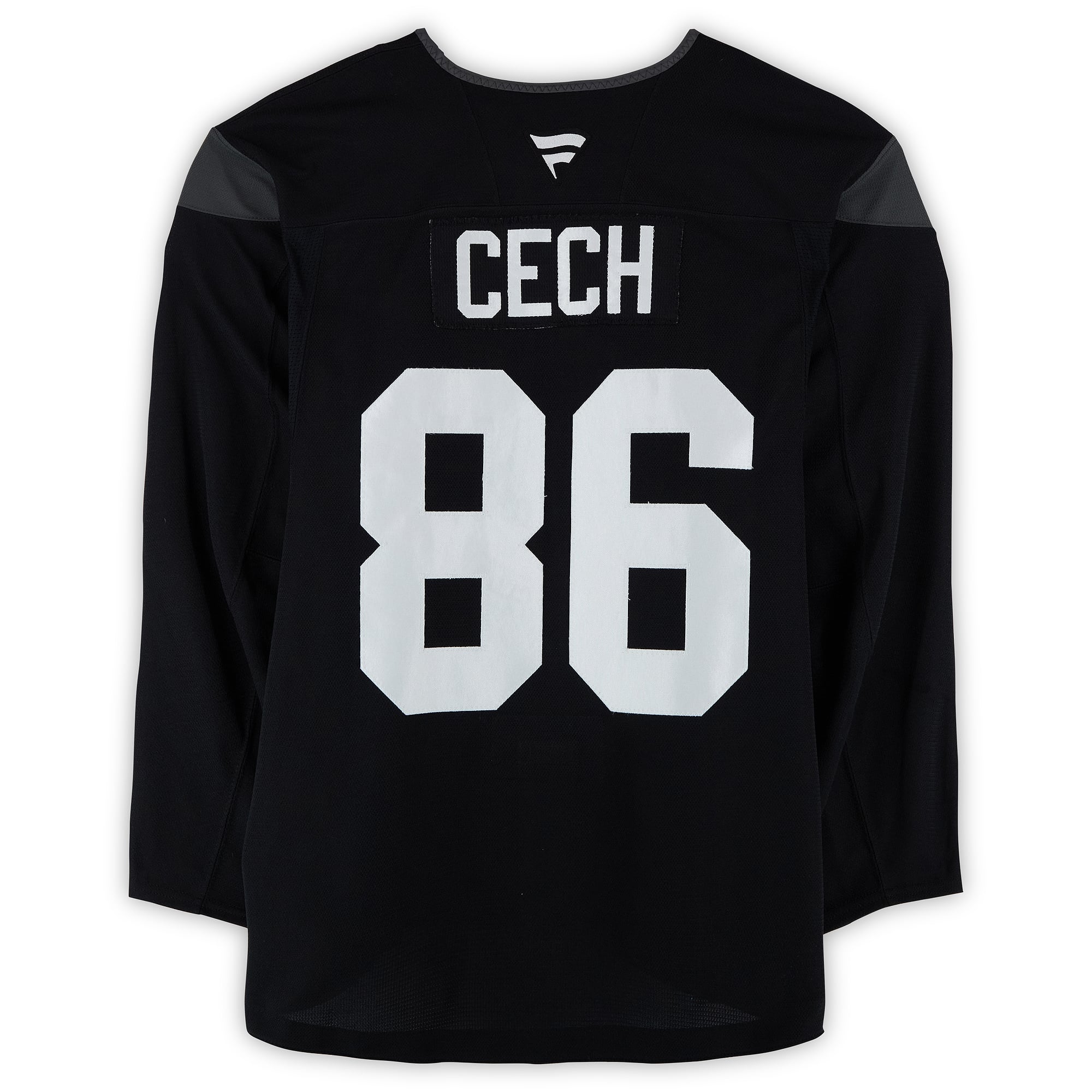 Aleš Čech Utah Mammoth Practice-Used #86 Maillot noir de la saison 2024-25 de la LNH