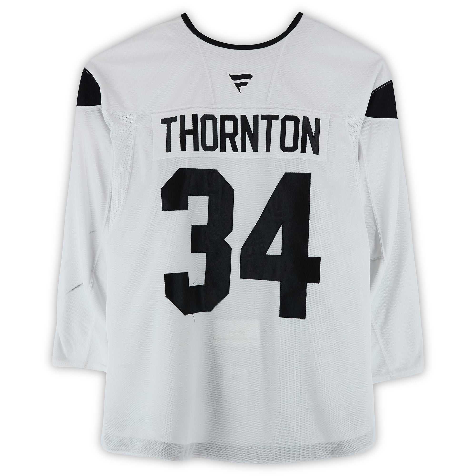 Anson Thornton Utah Hockey Club Practice-Used #34 White Jersey from the 2024-25 NHL Season