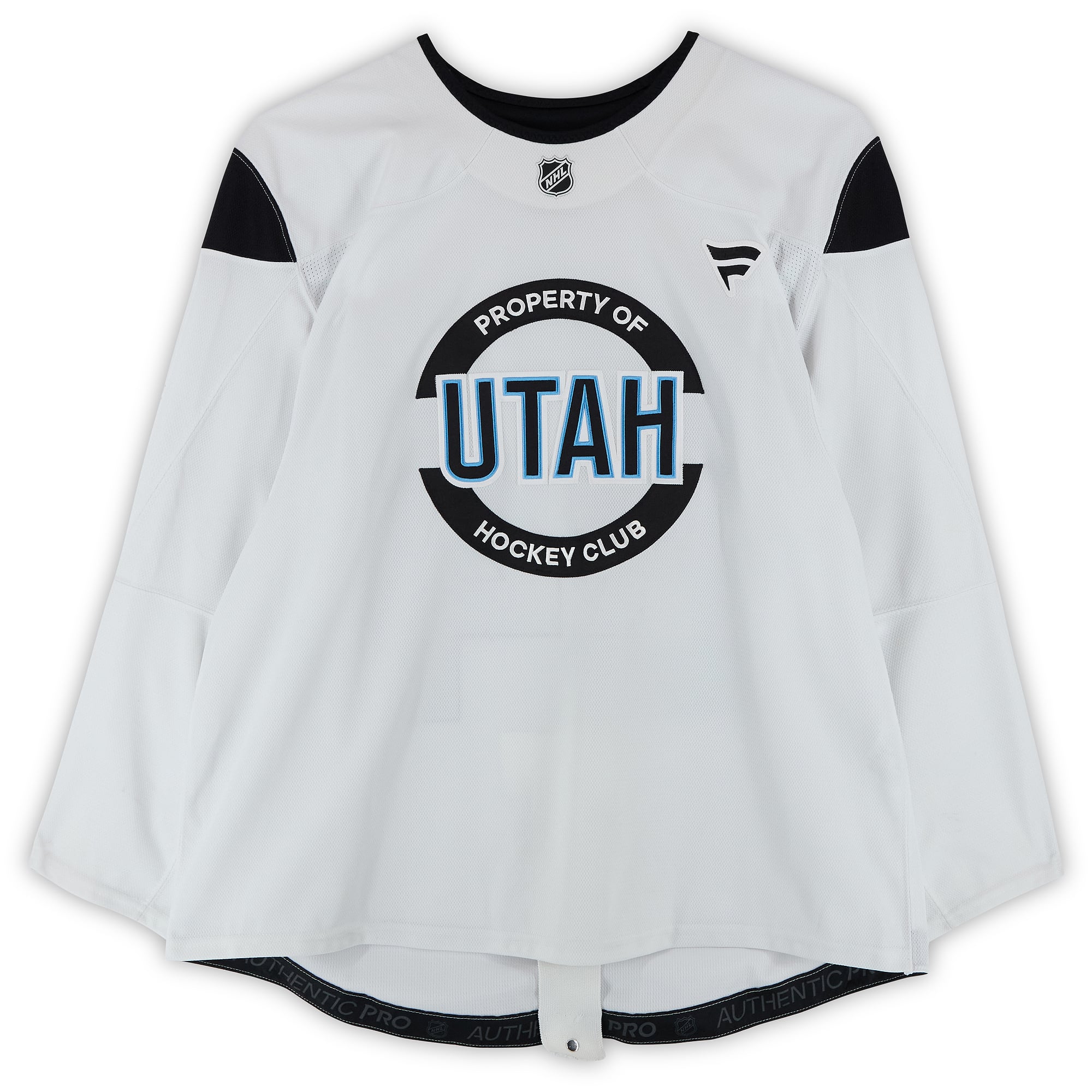Anson Thornton Utah Hockey Club Practice-Used #34 White Jersey from the 2024-25 NHL Season