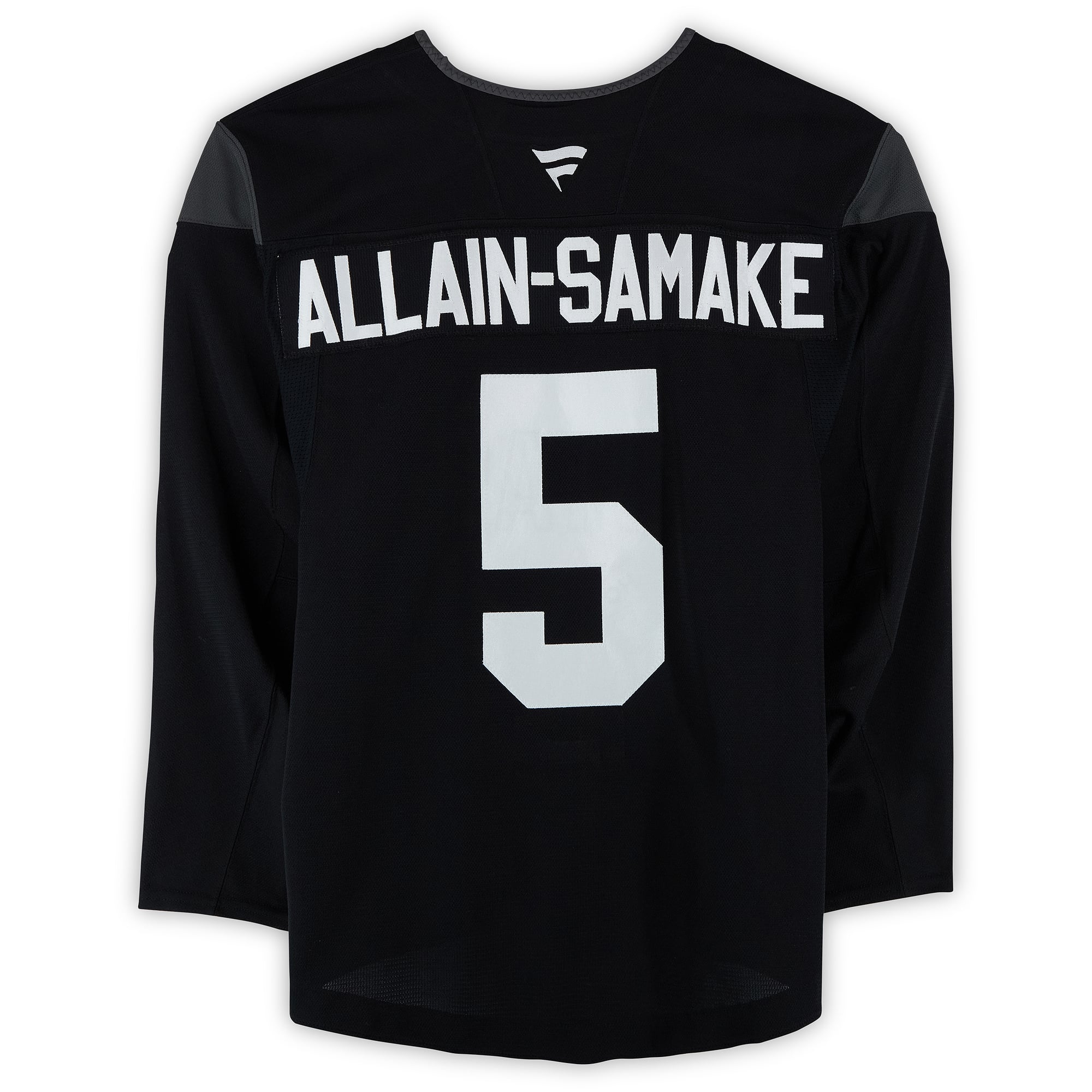 Anthony Allain-Samaké Utah Mammoth Practice-Used #5 Black Jersey from the 2024-25 NHL Season