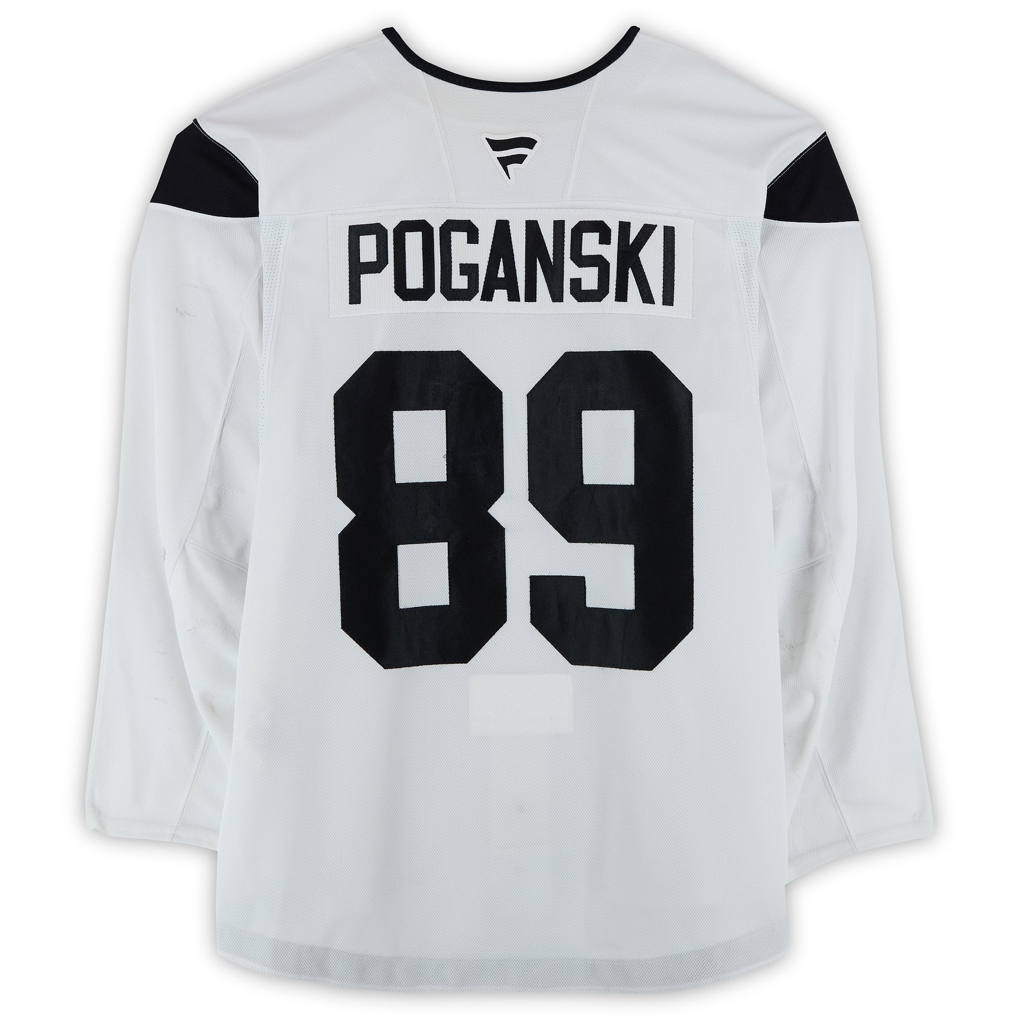 Austin Poganski Utah Mammoth Practice-Used #89 White Jersey from the 2024-25 NHL Season