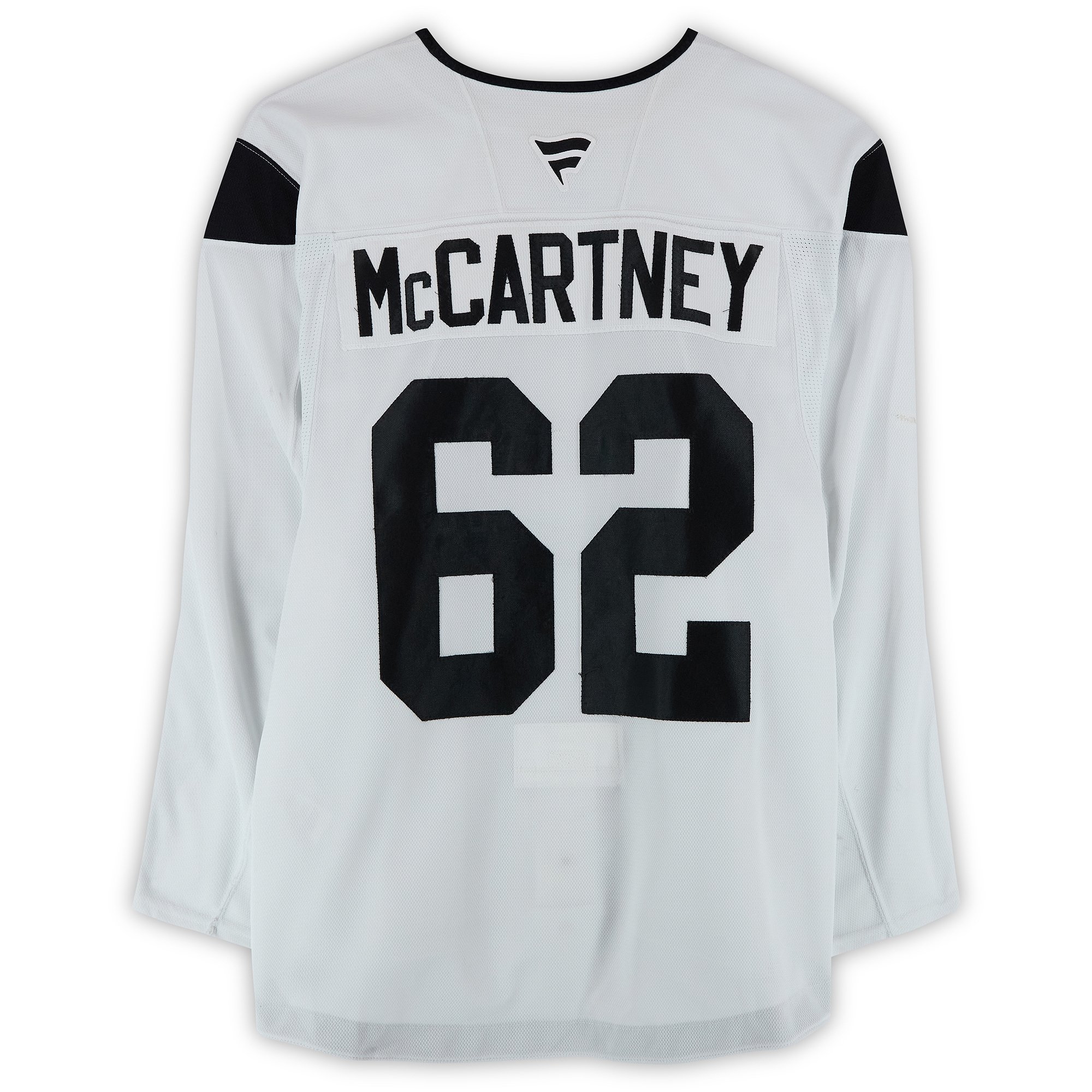 Ben McCartney Utah Hockey Club Practice-Used #62 White Jersey from the 2024-25 NHL Season