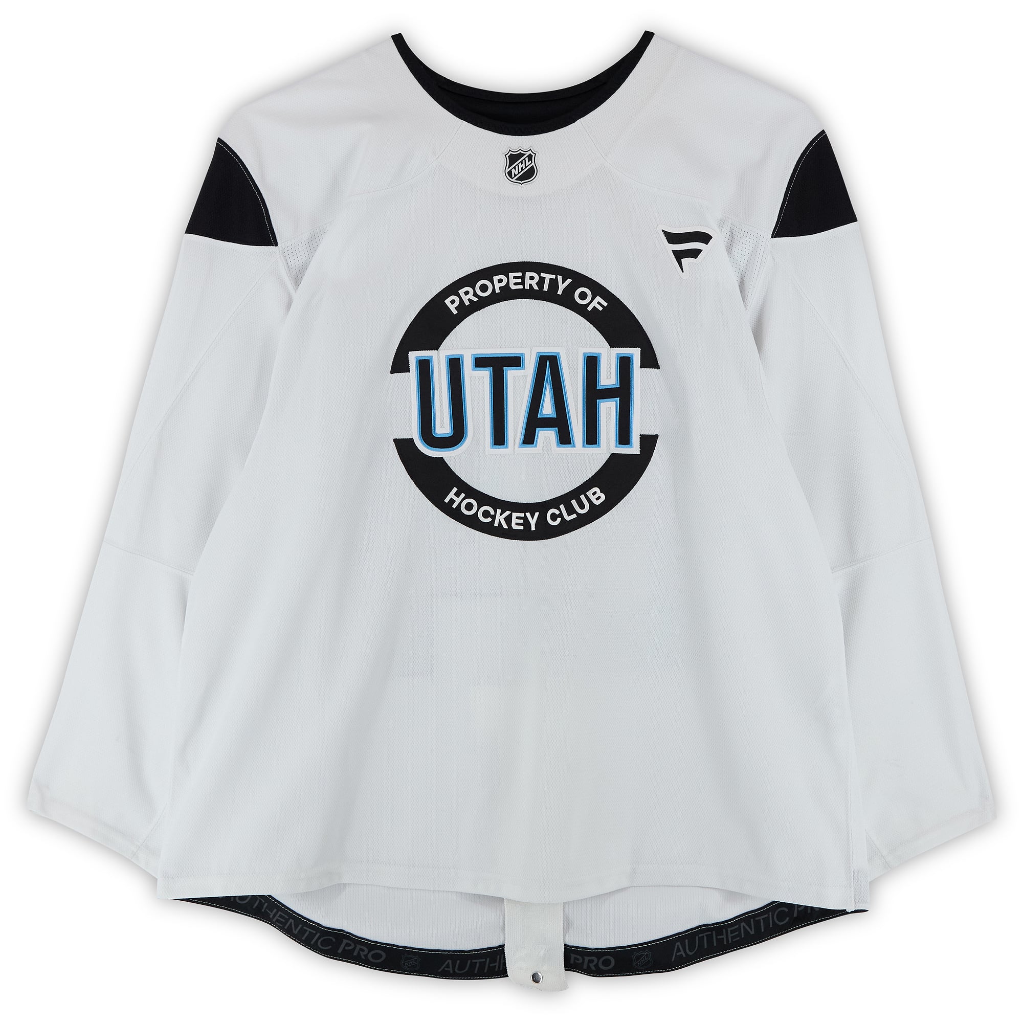Carsen Musser Utah Hockey Club Practice-Used #35 White Jersey from the 2024-25 NHL Season