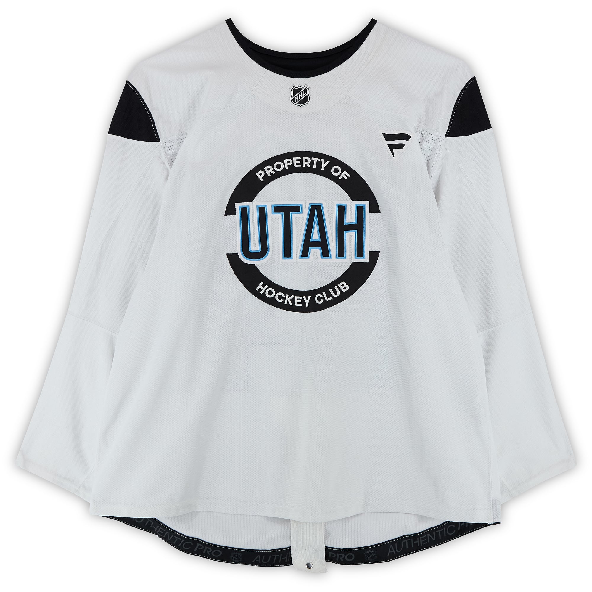 Maillot authentique professionnel blanc n° 39 porté à l'entraînement par Connor Ingram, du Utah Hockey Club, lors de la saison 2024-2025 de la LNH.
