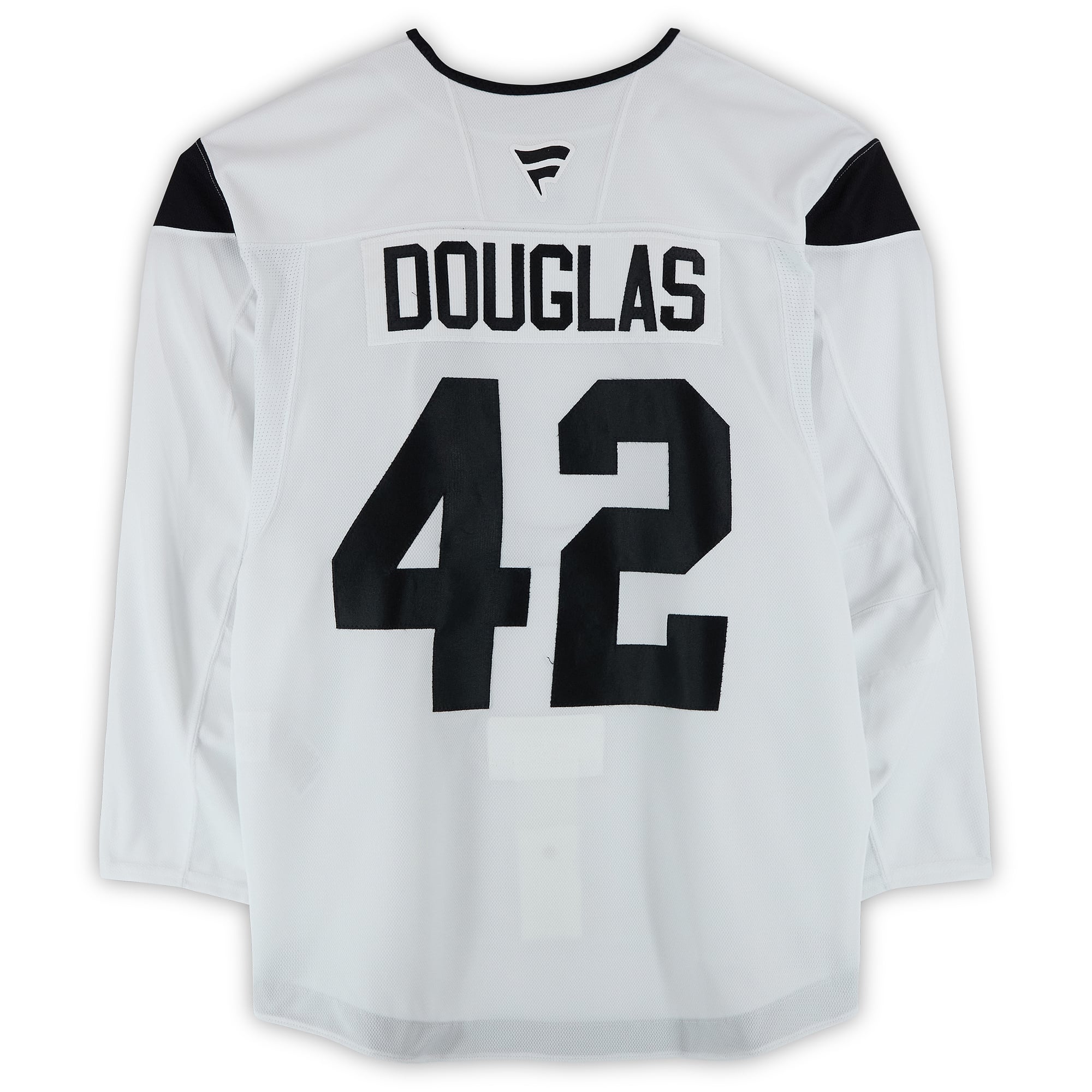 Curtis Douglas Utah Hockey Club Practice-Used #42 White Jersey from the 2024-25 NHL Season