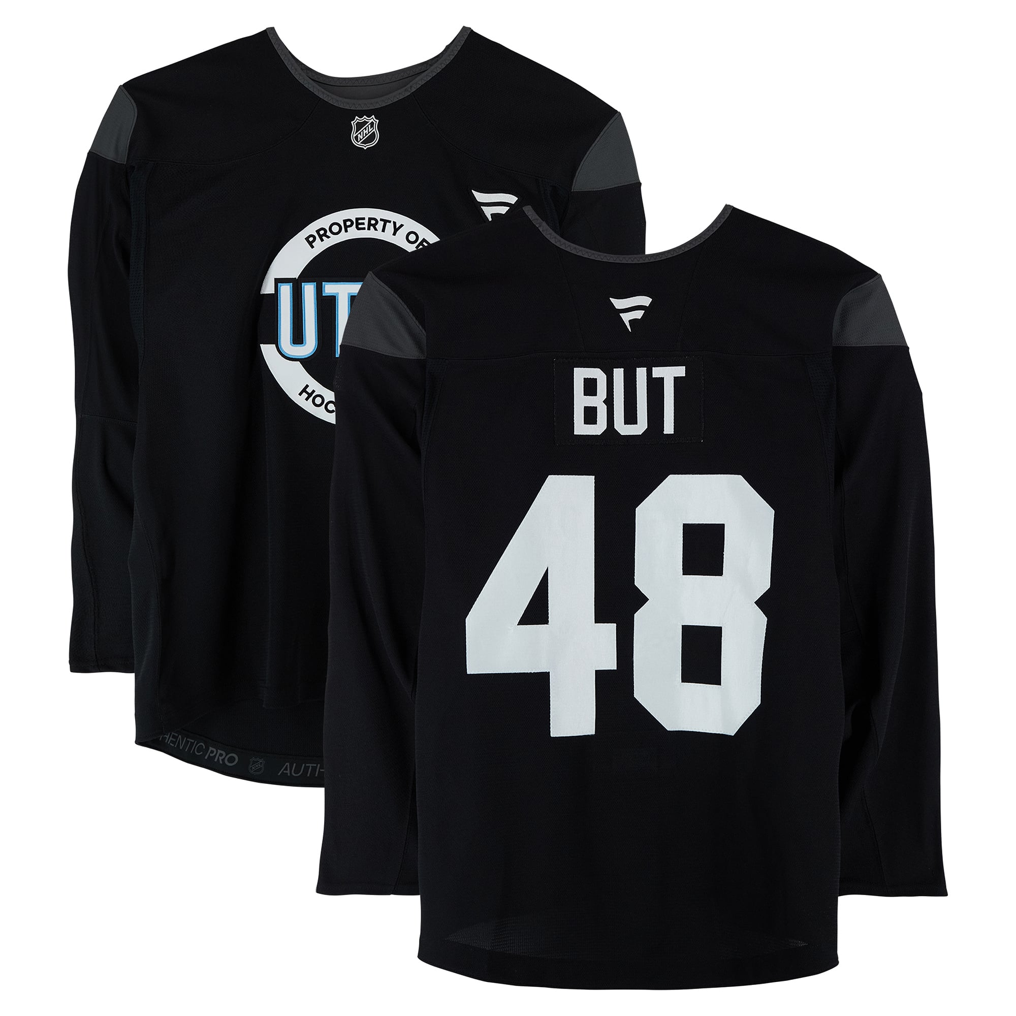 Daniil But Utah Mammoth Practice-Used #48 Black Jersey from the 2024-25 NHL Season