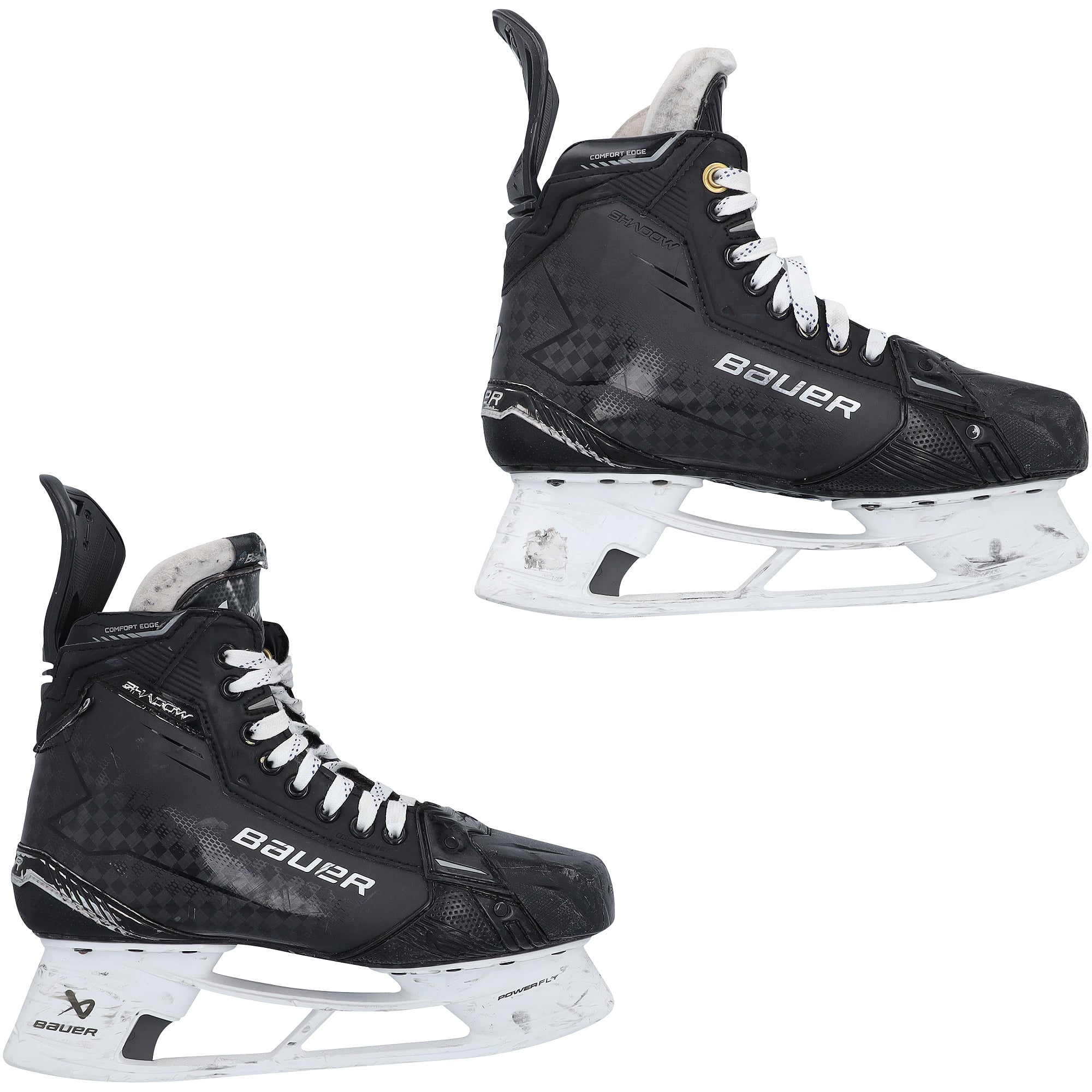 Patins Bauer noirs utilisés par Dylan Guenther (Utah Mammoth) lors de la saison 2025-2026 de la LNH