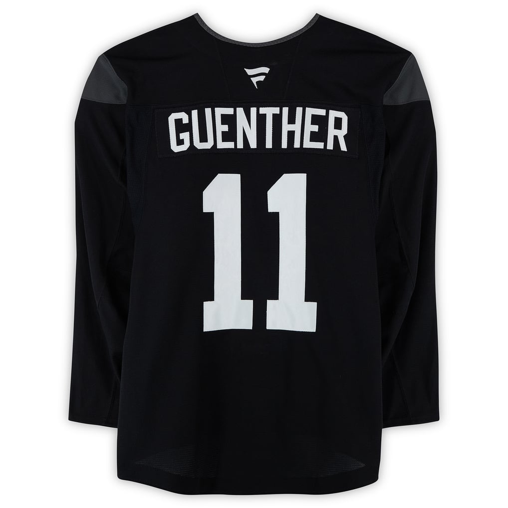 Dylan Guenther Utah Mammoth Fanatics Authentic Practice-Used #11 Black Jersey from the 2024-25 NHL Season