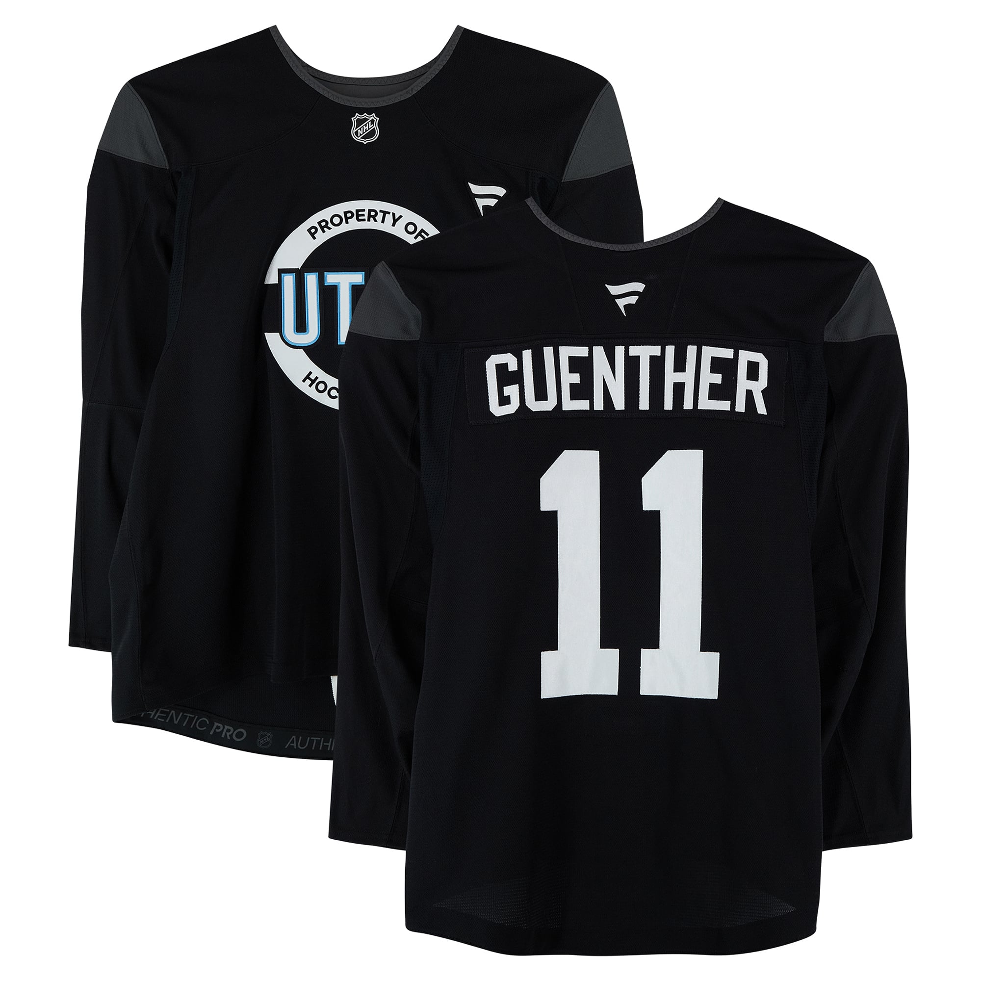 Dylan Guenther Utah Mammoth Practice-Used #11 Black Jersey from the 2024-25 NHL Season