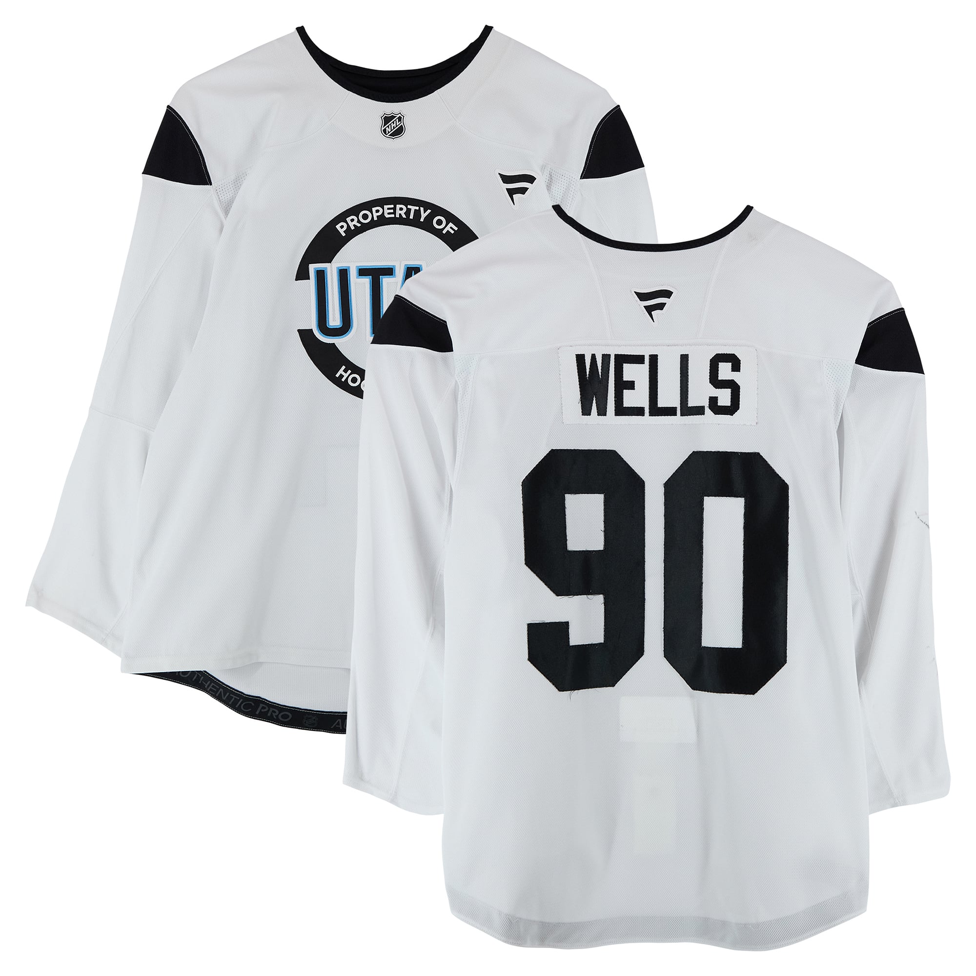 Dylan Wells Utah Mammoth Practice-Used #90 Jersey from the 2024-25 NHL Season