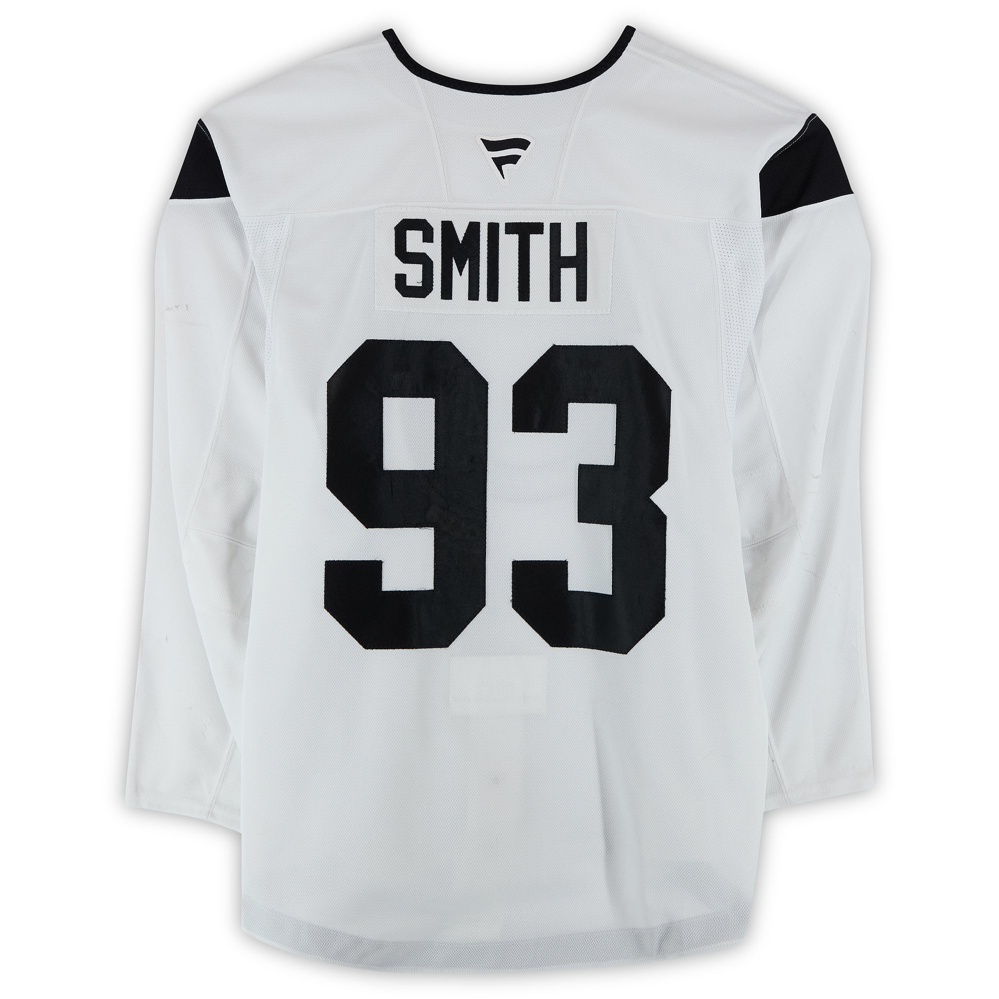 Gabe Smith Utah Mammoth Practice-Used #93 White Jersey from the 2024-25 NHL Season