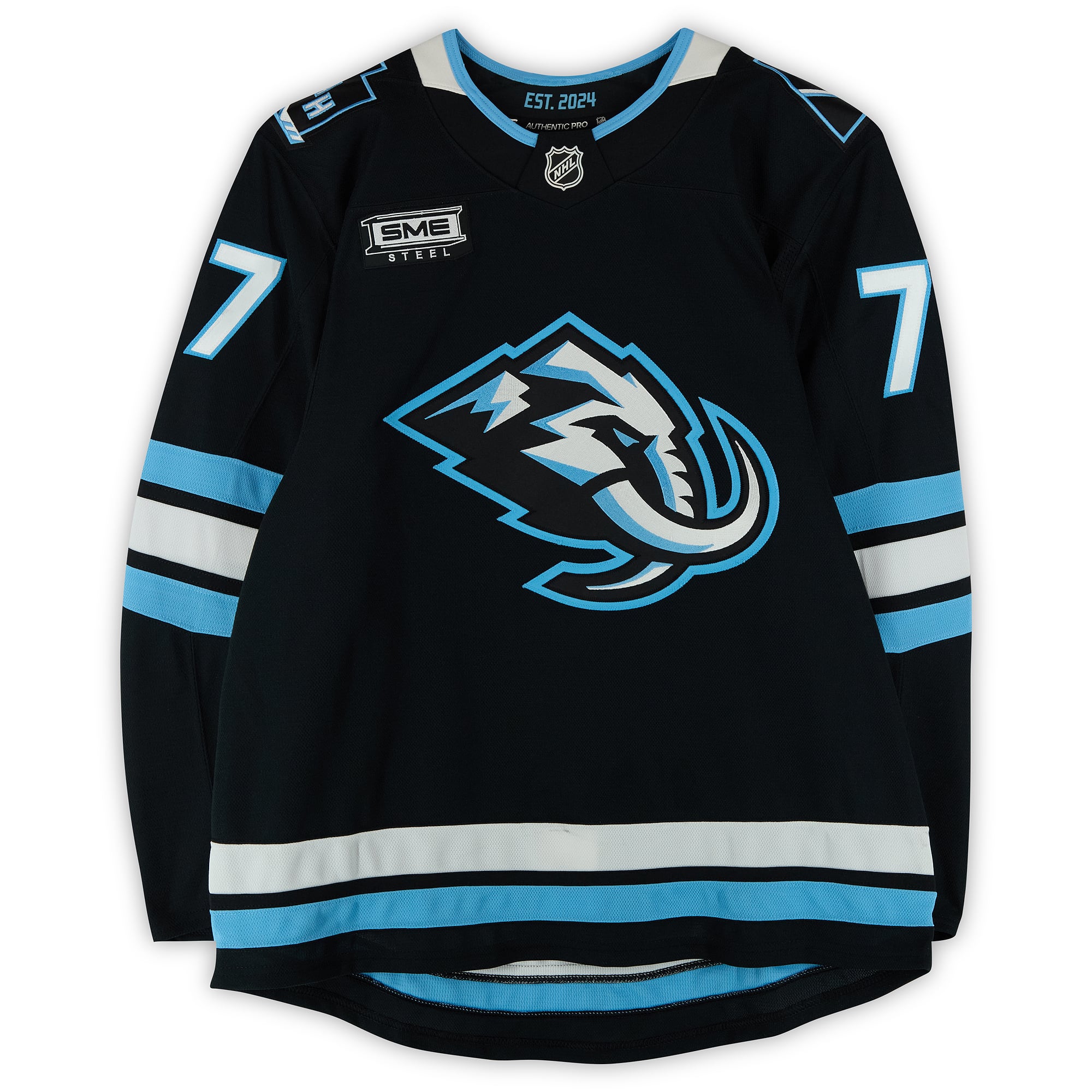JJ Peterka Utah Mammoth Game-Used #77 Black Jersey Worn During Round One of the 2026 Stanley Cup Playoffs vs. Vegas Golden Knights