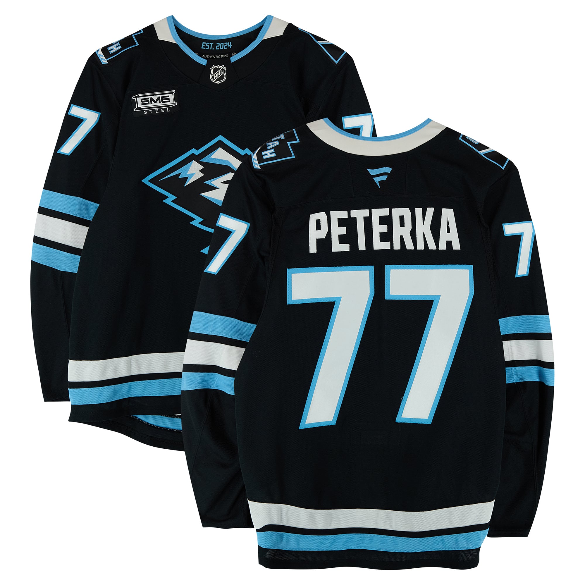 JJ Peterka Utah Mammoth Game-Used #77 Black Jersey Worn During Round One of the 2026 Stanley Cup Playoffs vs. Vegas Golden Knights
