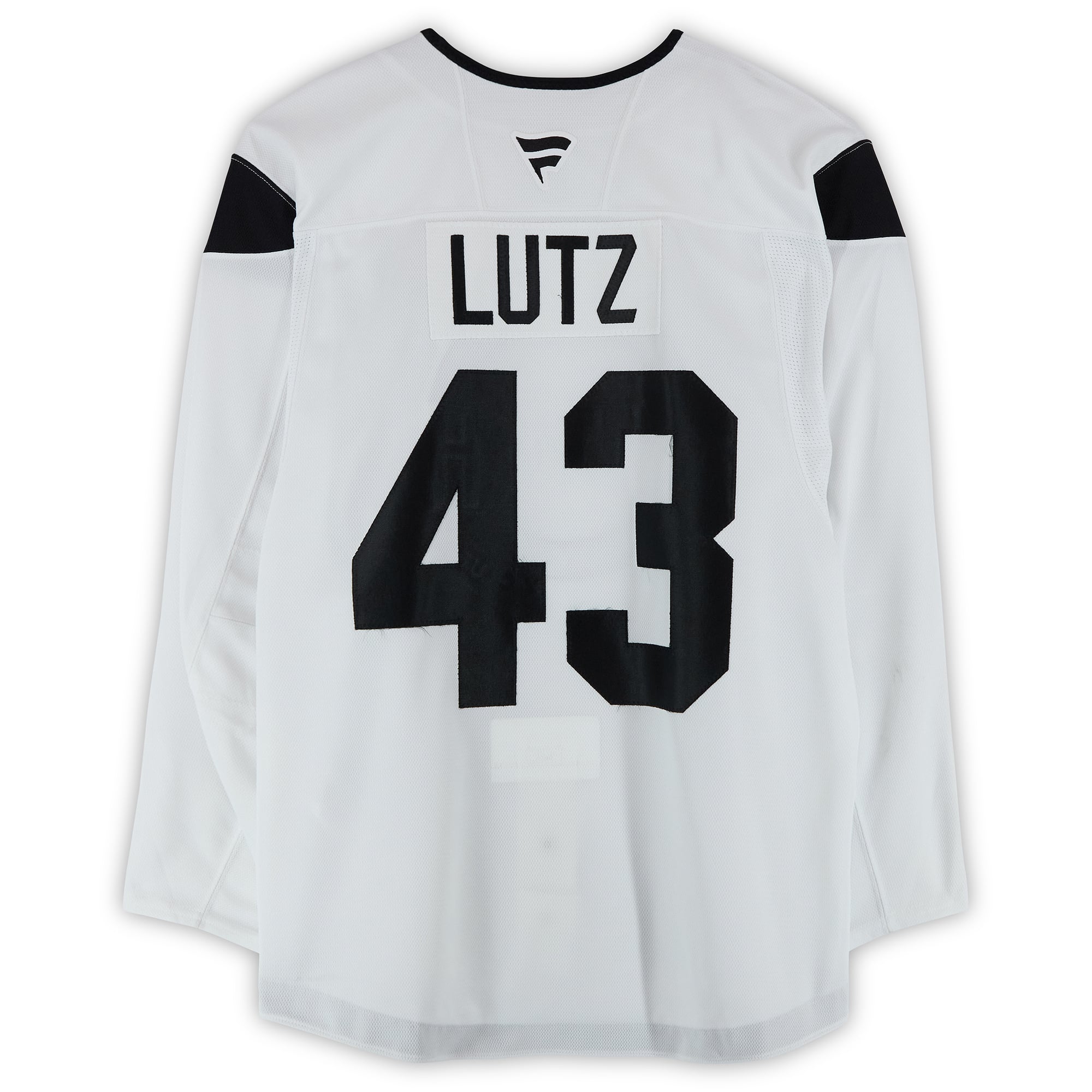 Julian Lutz Utah Hockey Club Practice-Used #43 White Jersey from the 2024-25 NHL Season
