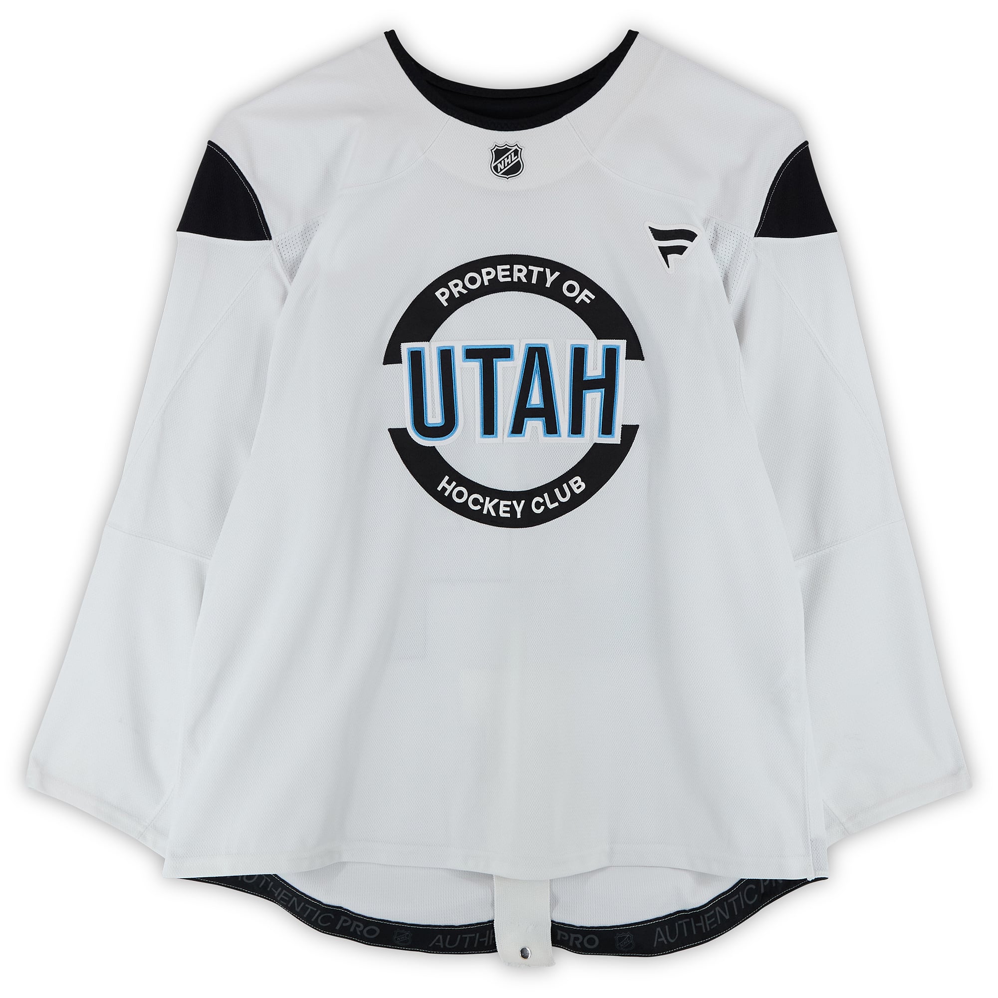 Julian Lutz Utah Hockey Club Practice-Used #43 White Jersey from the 2024-25 NHL Season